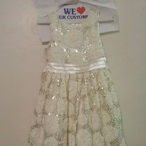 White Sequence Dress